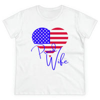 Proud Wife Heart Ladies T-Shirt