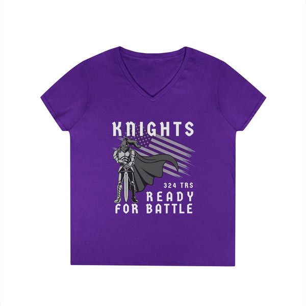 324 TRS Knights Ladies V-Neck T-Shirt