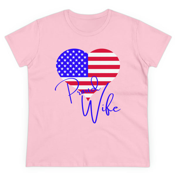 Proud Wife Heart Ladies T-Shirt