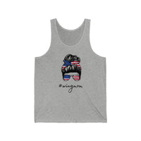 Messy Bun Flag Wingmom Tank