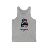 Messy Bun Flag Wingmom Tank