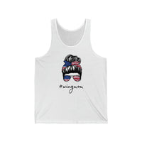 Messy Bun Flag Wingmom Tank