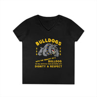 326 TRS Bulldogs Ladies V-Neck T-Shirt