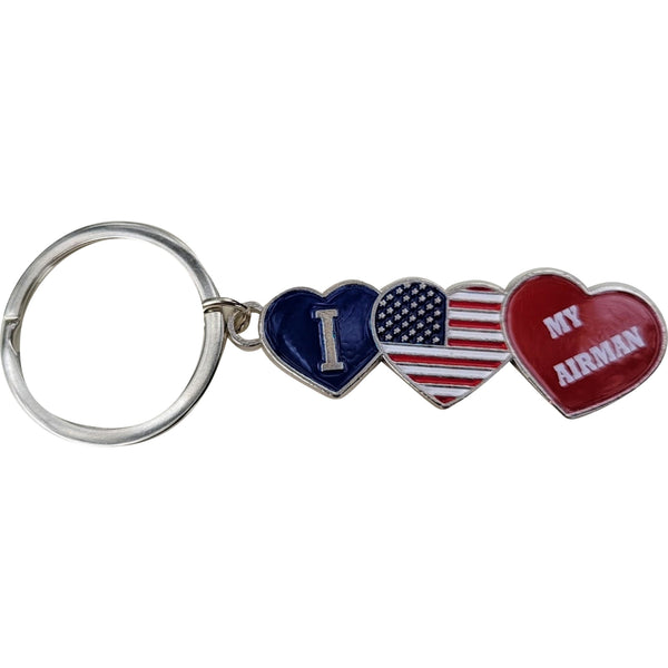 I Heart My Airman Keychain