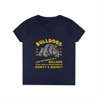 326 TRS Bulldogs Ladies V-Neck T-Shirt