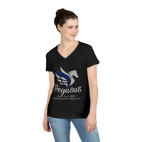 DOS Pegasus Ladies V-Neck T-Shirt