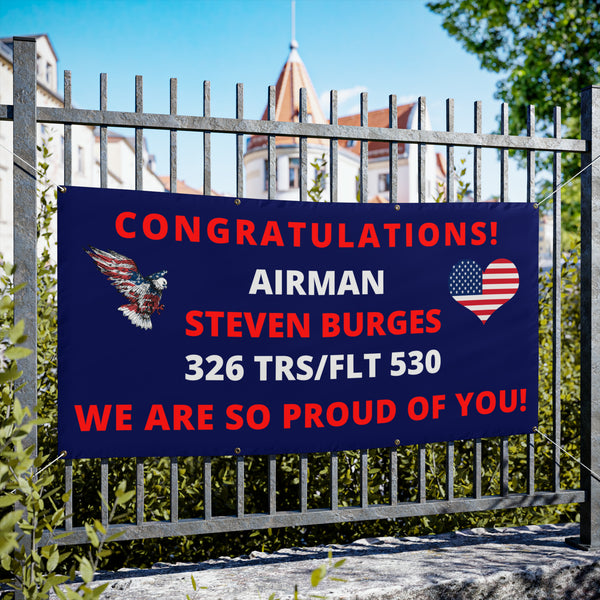 Patriotic Airman Vinyl Banner