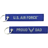 Proud Air Force Mom/Dad Keychain