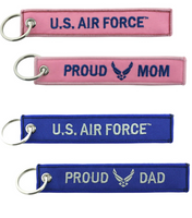Proud Air Force Mom/Dad Keychain