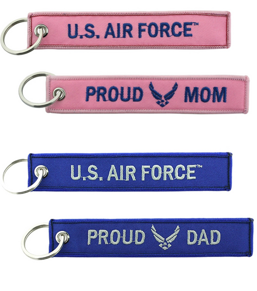 Proud Air Force Mom/Dad Keychain