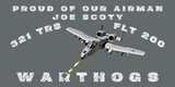 321 TRS Warthogs Vinyl Banner