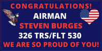 Patriotic Airman Vinyl Banner