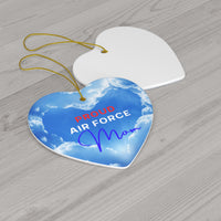 Ceramic Air Force Mom Ornament