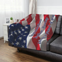American Flag Blanket Banner