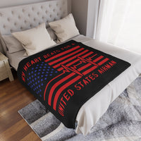 Airman Heartbeat Throw Blanket