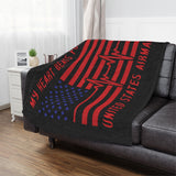 Airman Heartbeat Throw Blanket