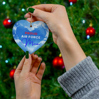 Ceramic Air Force Mom Ornament